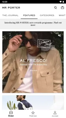 Mr Porter android App screenshot 0
