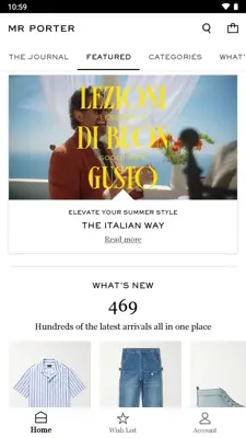 Mr Porter android App screenshot 1